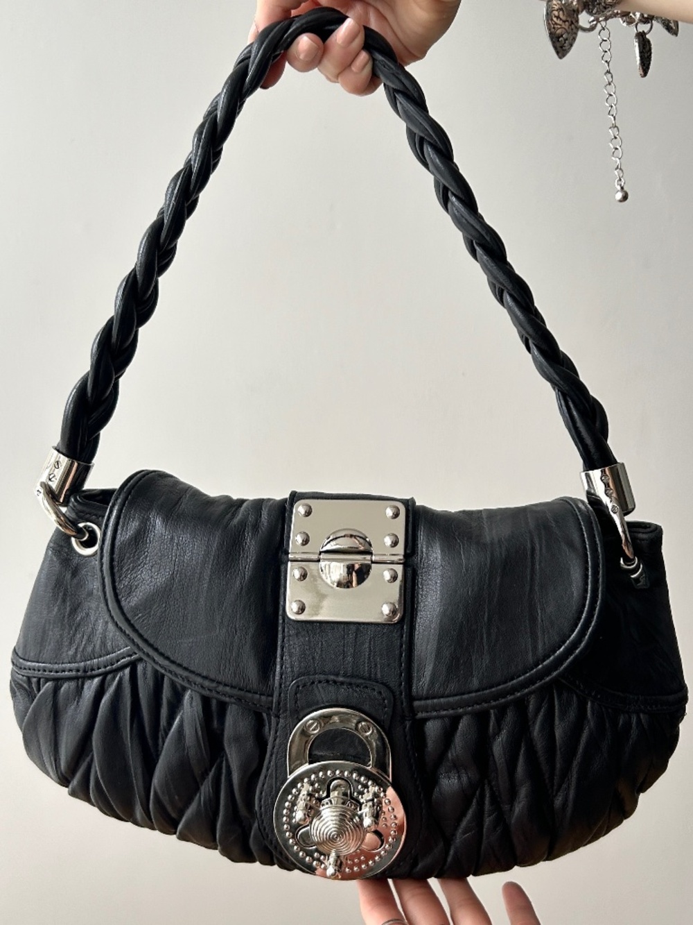 Steven by Steve Madden Black Shoulder Bag (Miu Miu Maltese style)